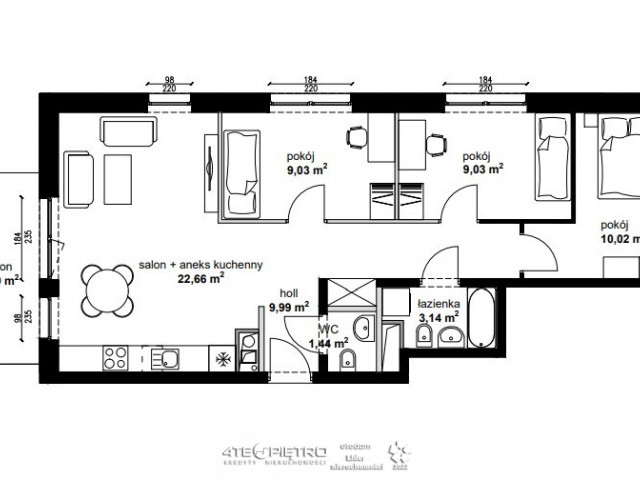 Nowe, 4 pokoje, Wieniawa, 65m2, balkon 6m2, 2025r.